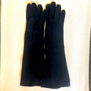 Black fabric vintage gloves